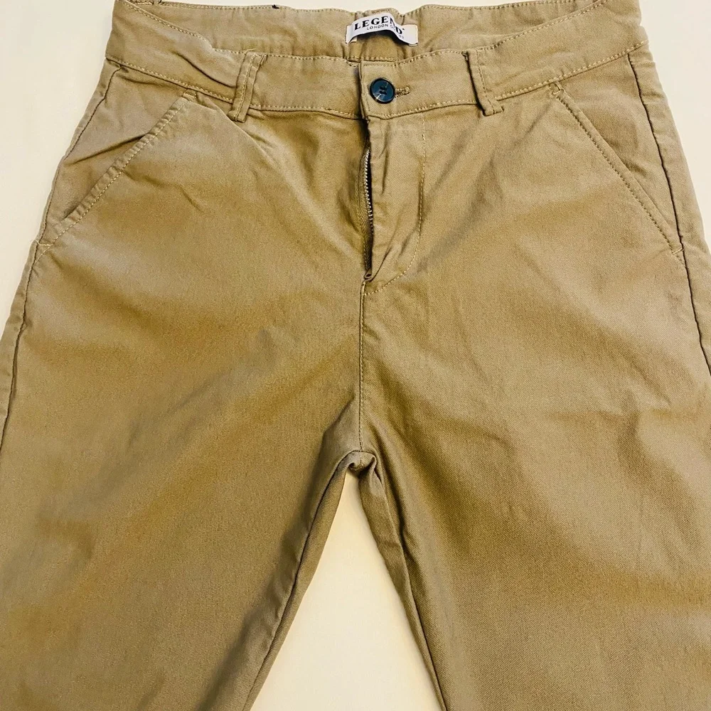 Legends London Tan Men's Slim Fit Trousers
